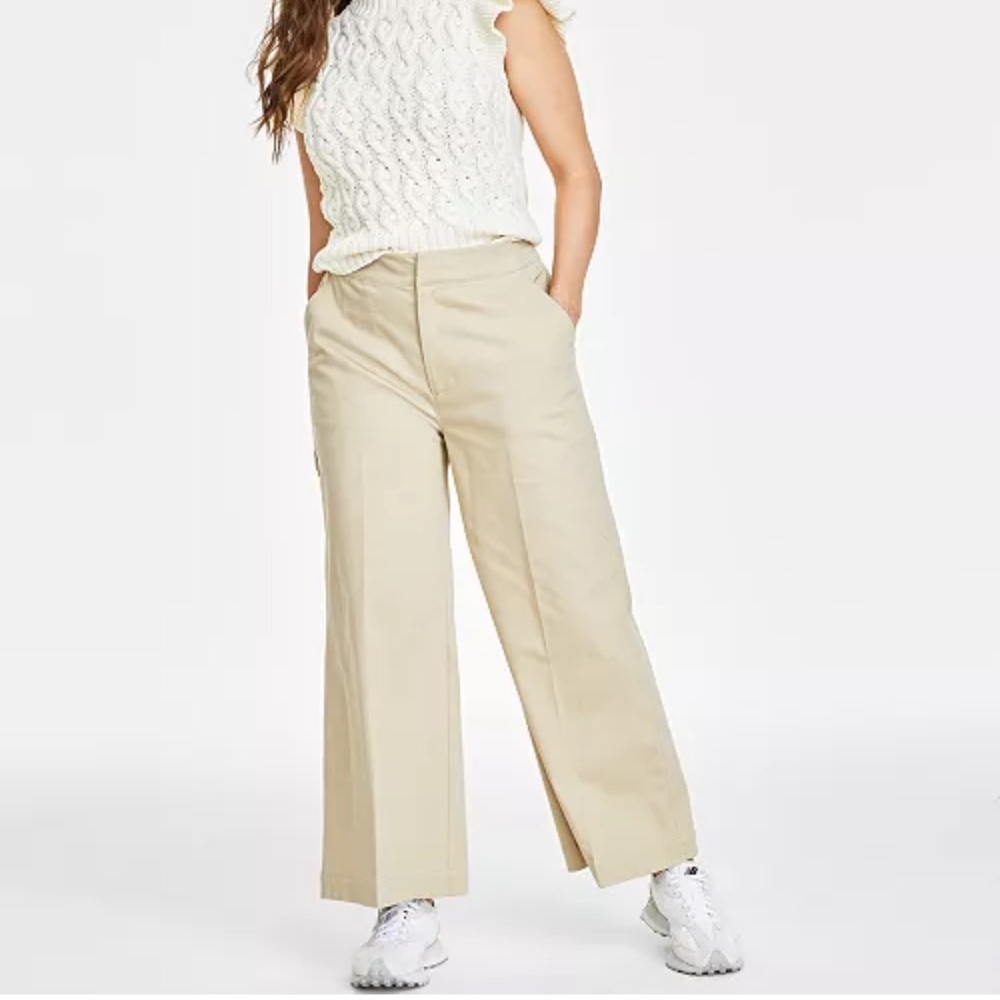 On 34th Wide Leg Chino Pants Light Yellow 0X